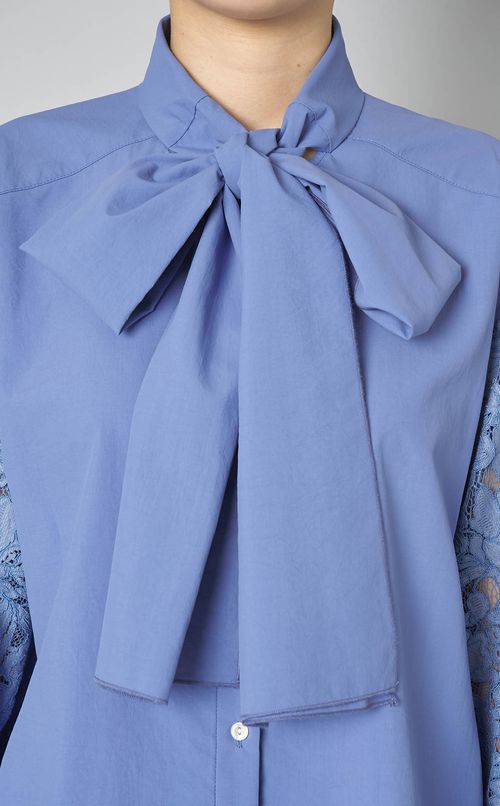 タイプライターレーススリーブブラウス