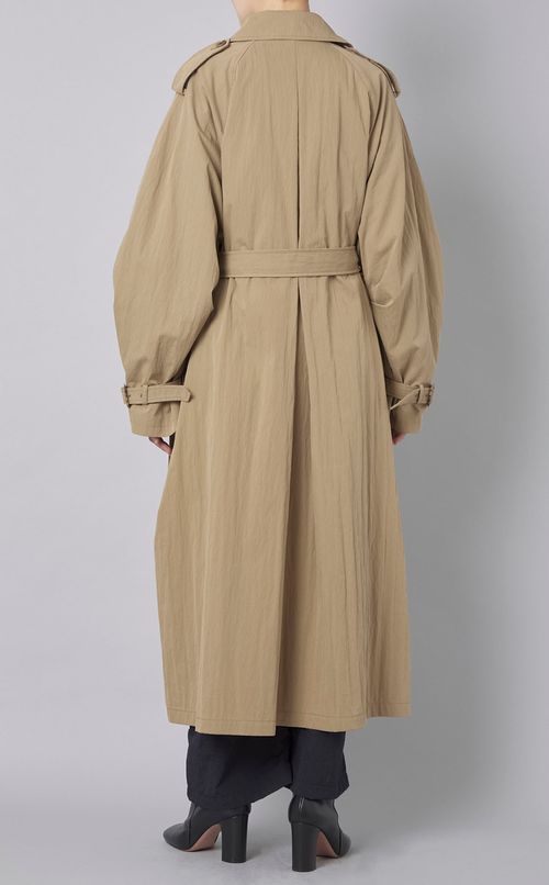 ベルト付ロングトレンチコート
