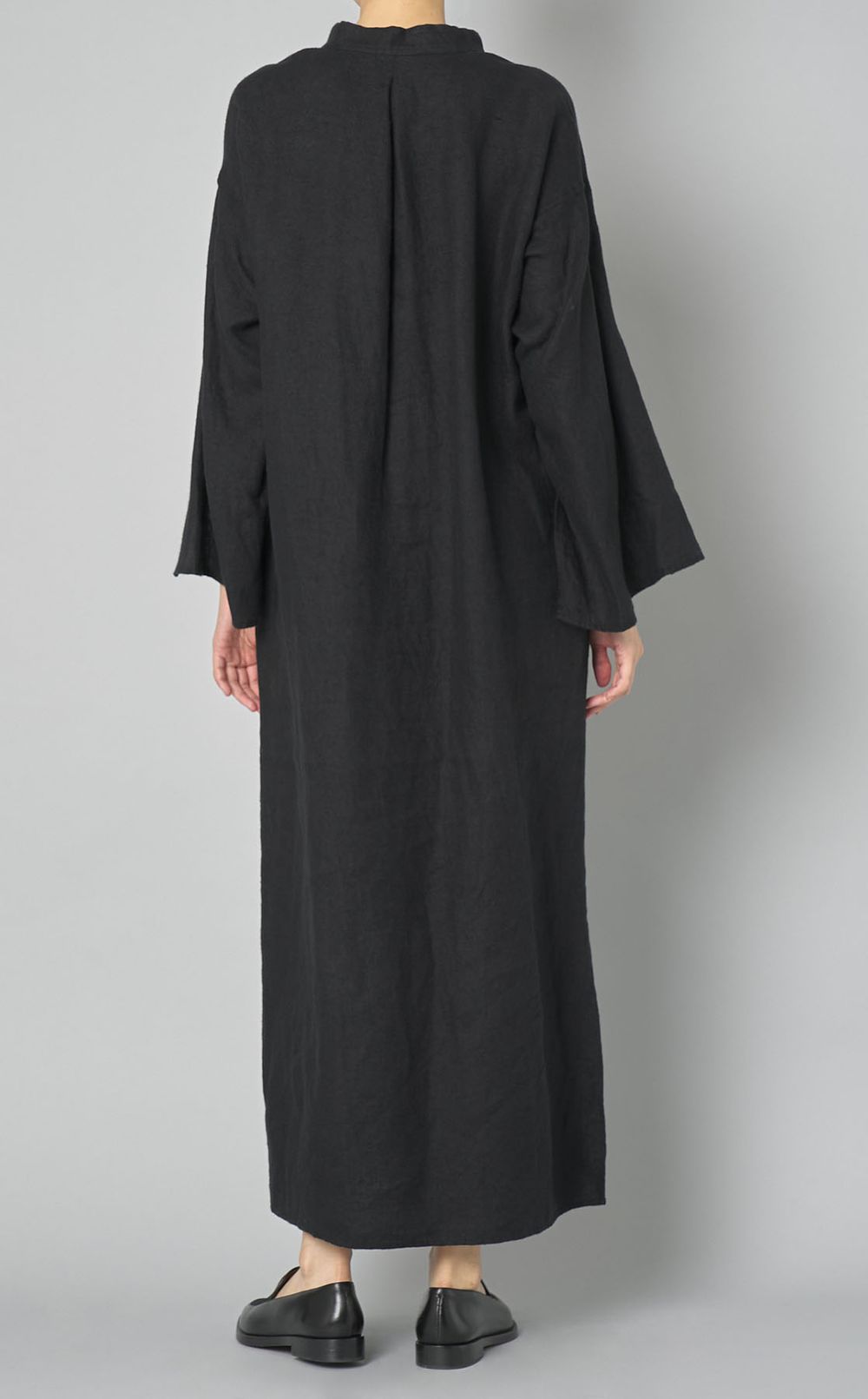 リネンカフタンロングシャツドレス
