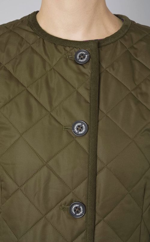 キルティングノーカラーブルゾン