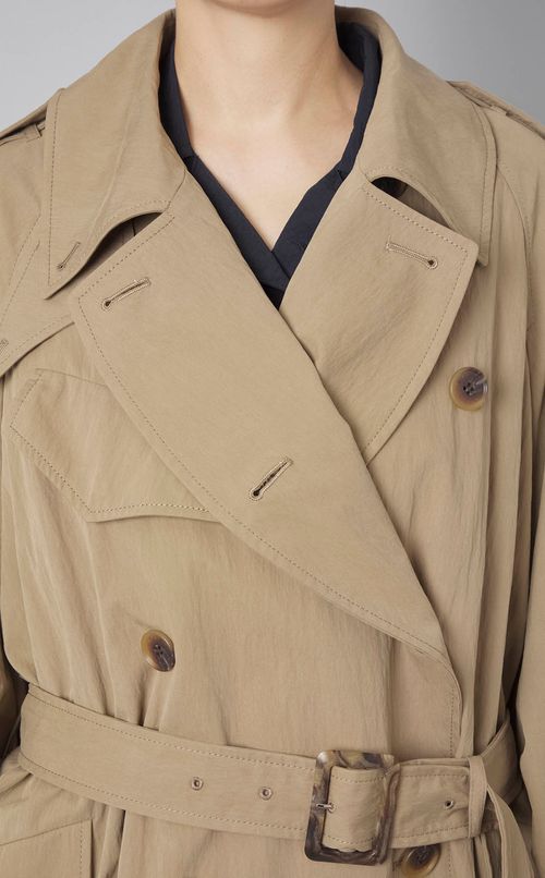 ベルト付ロングトレンチコート