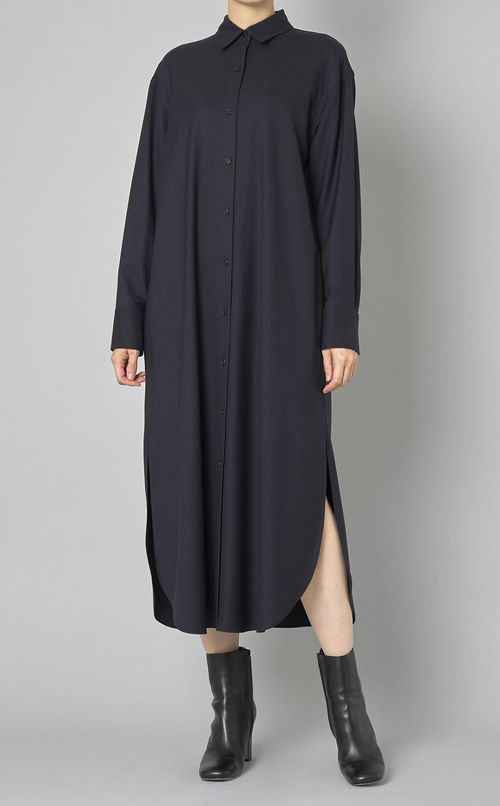 ウールフランネルシャツワンピース