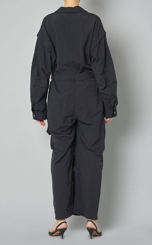ベルテッドナイロンジャンプスーツ