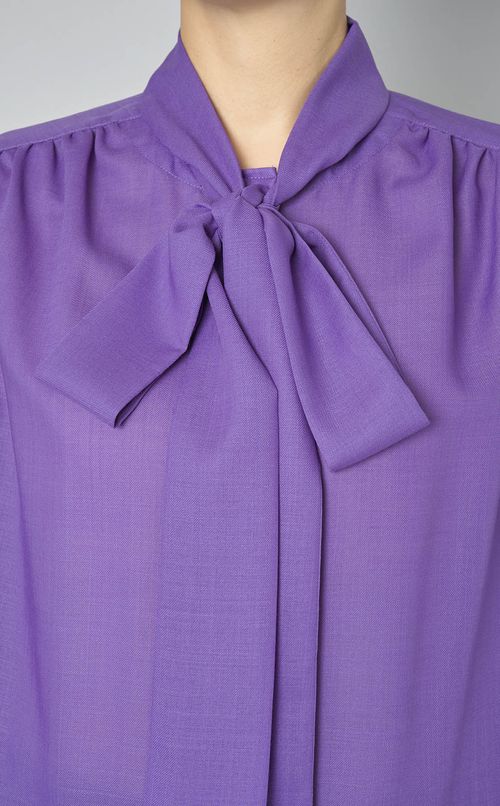 ウールビエラボウタイブラウス