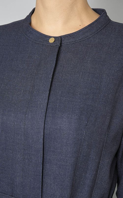 バンドカラーベルト付ワンピース