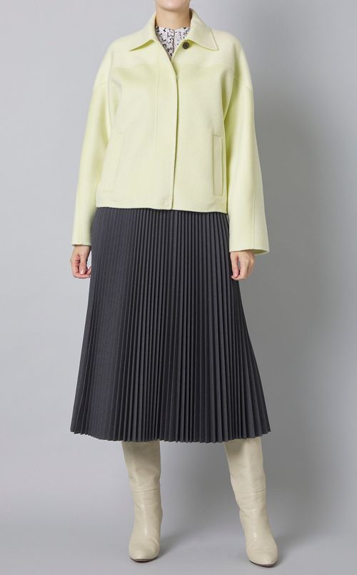 ウールストレッチプリーツスカート