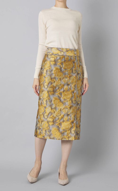 フラワーパイピングストレートスカート