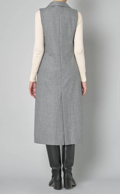 ウールカシミヤハイネックジレドレス
