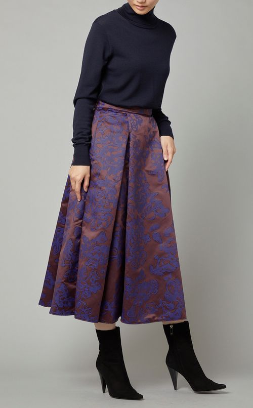 フラワーフレアスカート