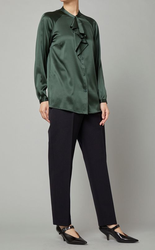 シルクサテンボウタイブラウス