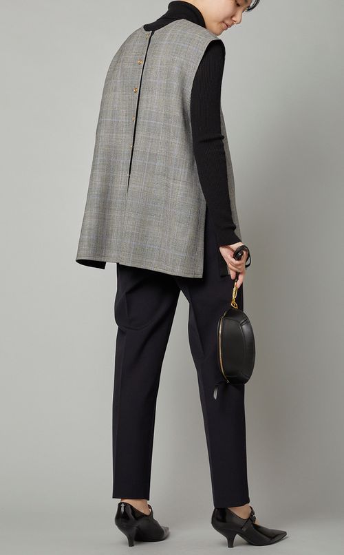 2wayブロックトゥースジレ