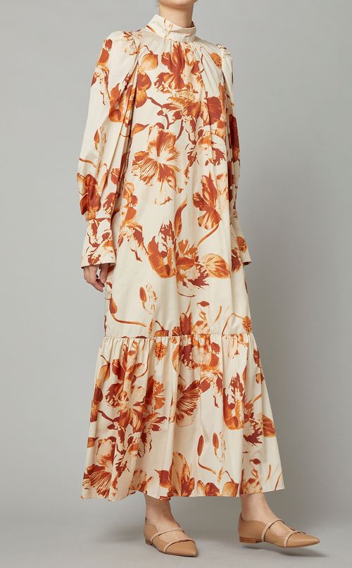 フラワープリントワンピース