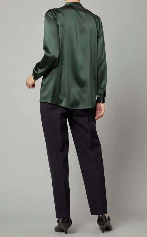 シルクサテンボウタイブラウス