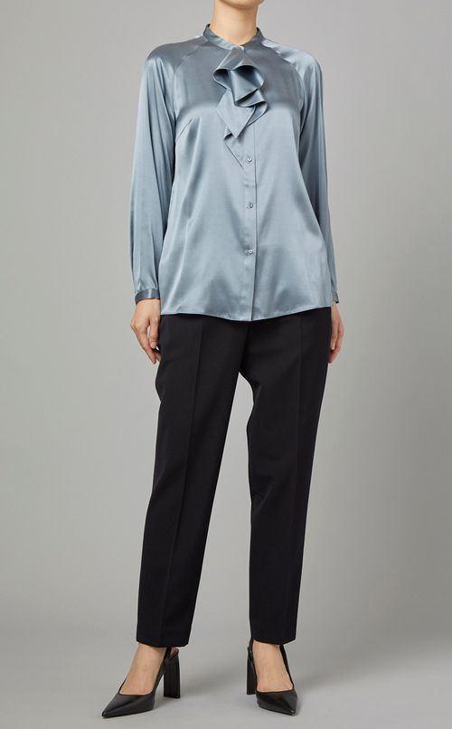 シルクサテンボウタイブラウス