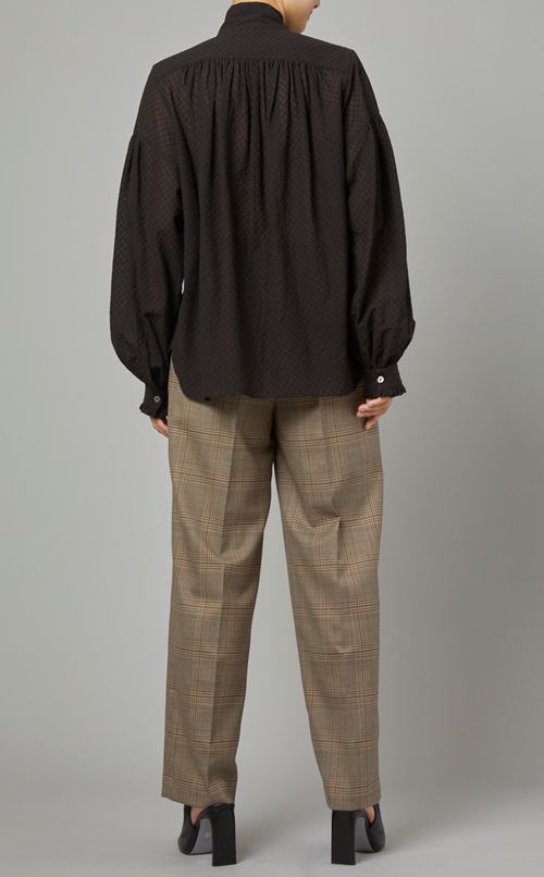 コットンガーゼボウタイブラウス