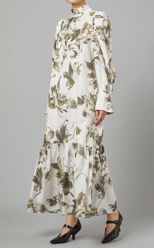 フラワープリントワンピース