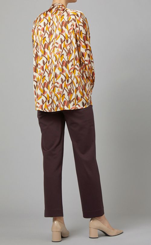 フラワーボウタイブラウス