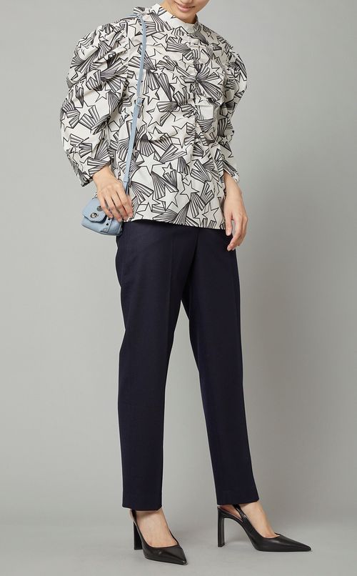 スタープリントコットンブラウス