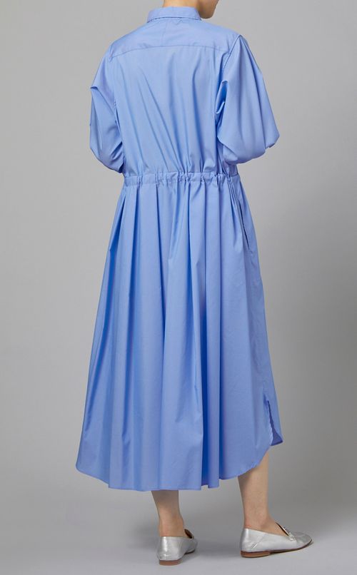 バックタックシャツワンピース