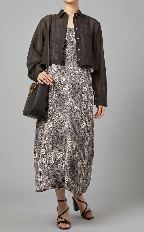 パイソンプリントキャミソールワンピース