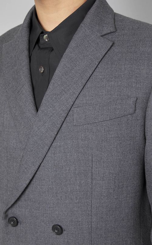 ウールツイルダブルロングコート