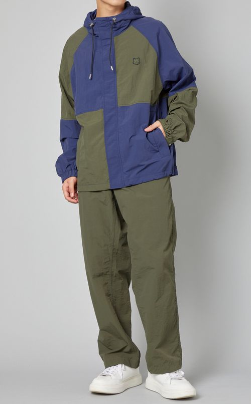 カラーブロックウインドブレーカー