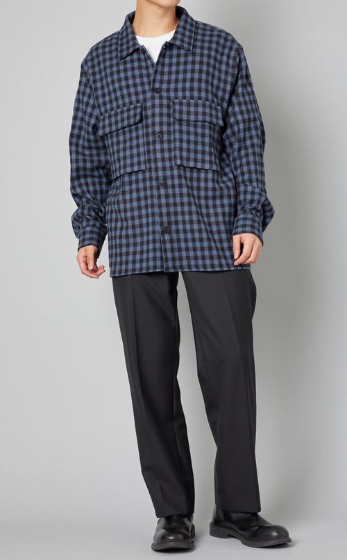 ダブルポケットチェックシャツ