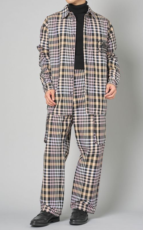 チェックコーチジャケット