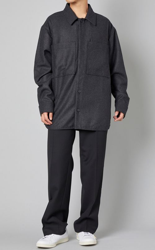 ウールメランジオーバーシャツ