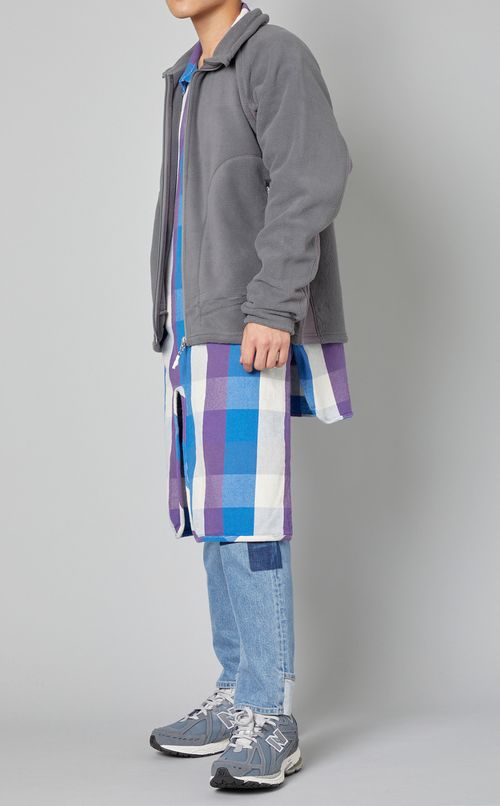 フランネルチェックロングシャツ