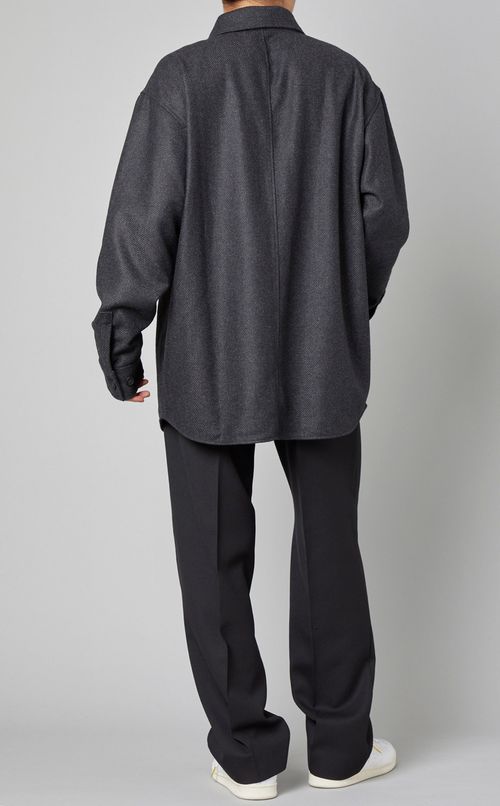 ウールメランジオーバーシャツ