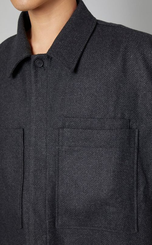 ウールメランジオーバーシャツ