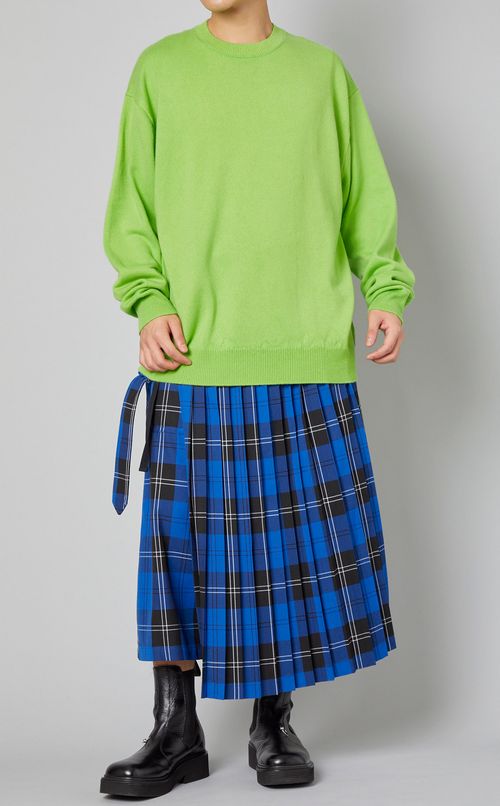 フォールドプリーツパンツ