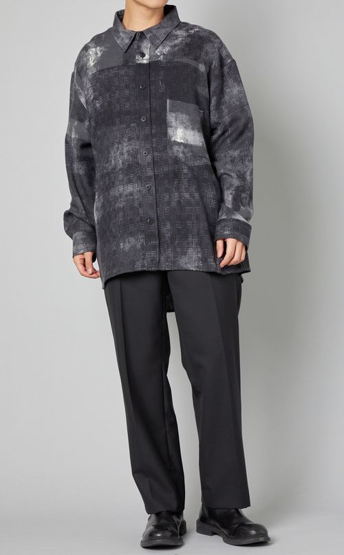 オーバーサイズウールシャツ