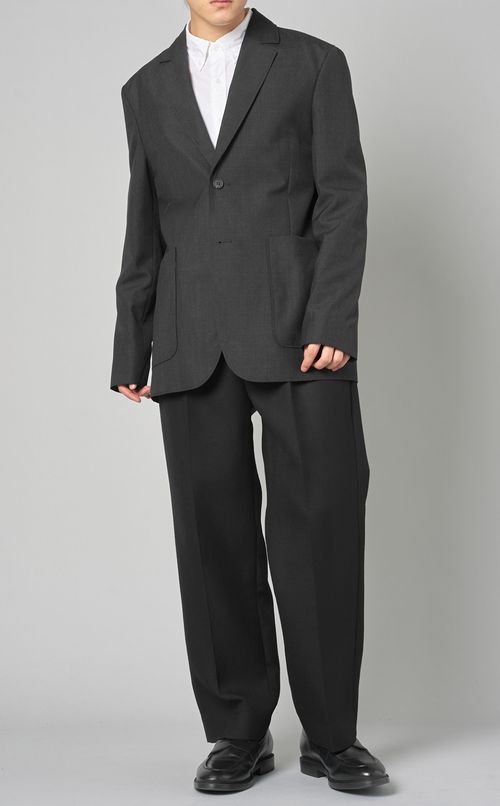 ウールパッチポケットシングルジャケット