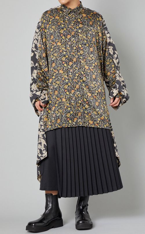 フラワープリント2wayシャツ