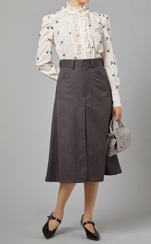 チェックボックスプリーツスカート