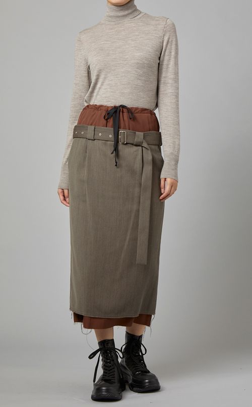 2wayバイカラースカート