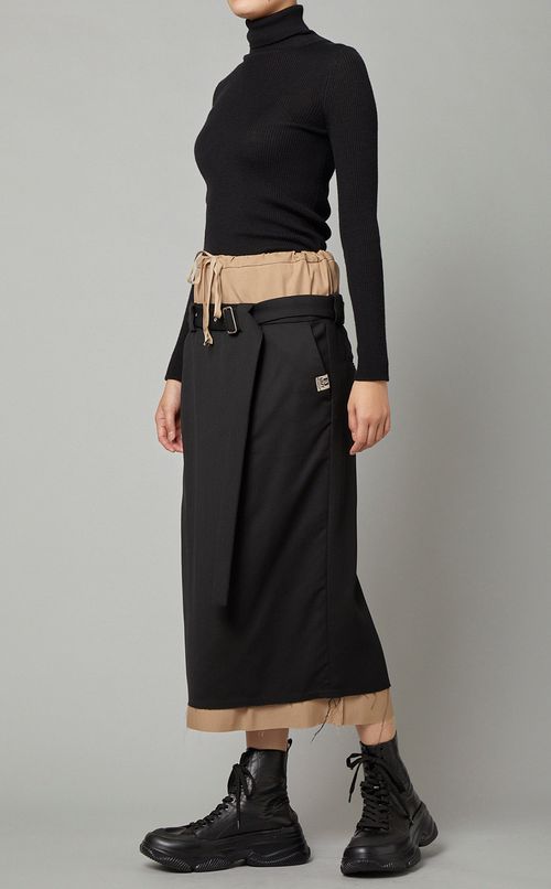 2wayバイカラースカート