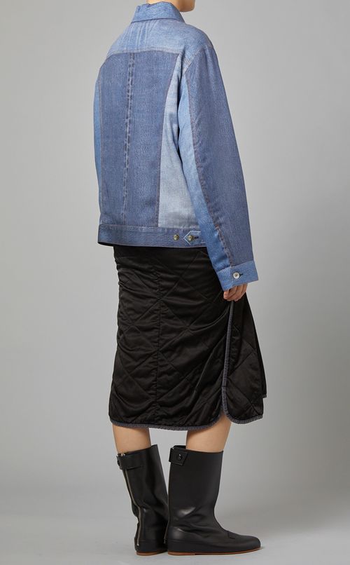 デニムプリントトラッカージャケット