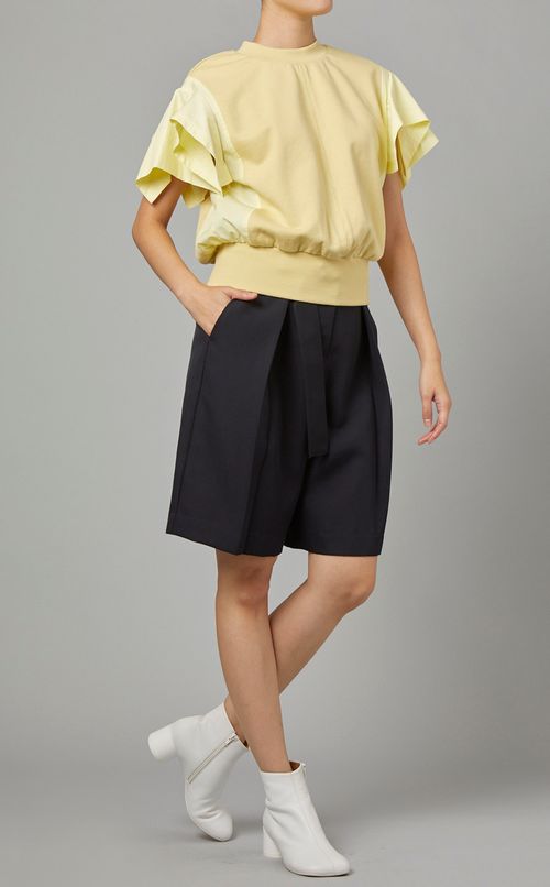 ベルト付タックショートパンツ