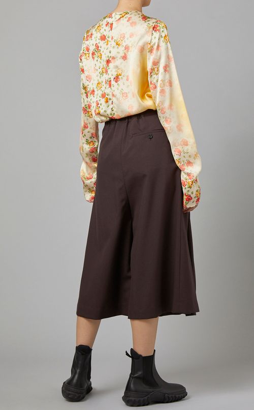 フラワープリントグラデーションブラウス