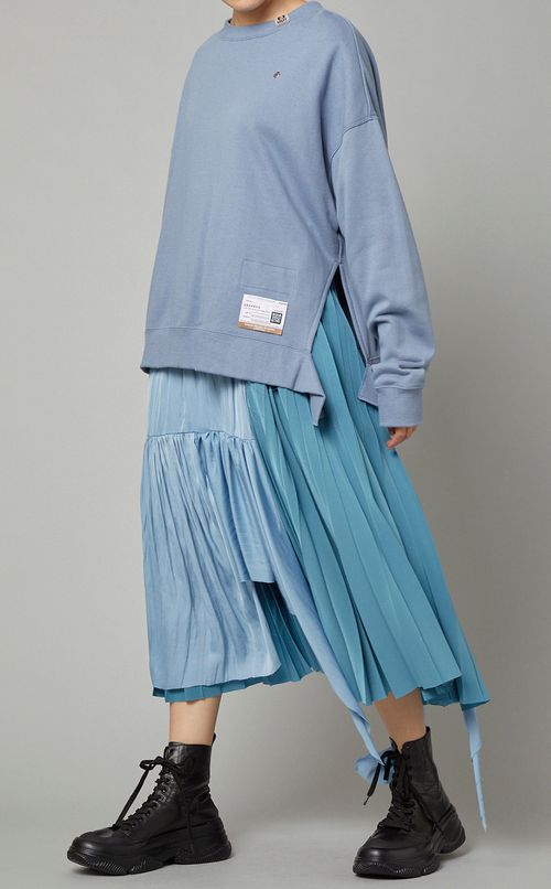 コンビネーションフレアワンピース