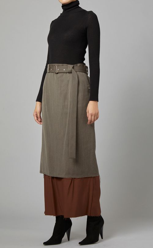 2wayバイカラースカート