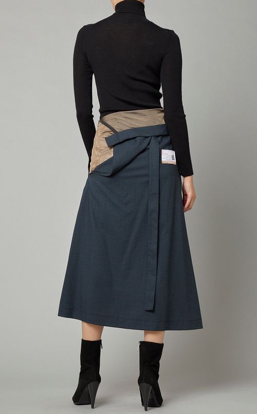 ウエストデザインウールスカート