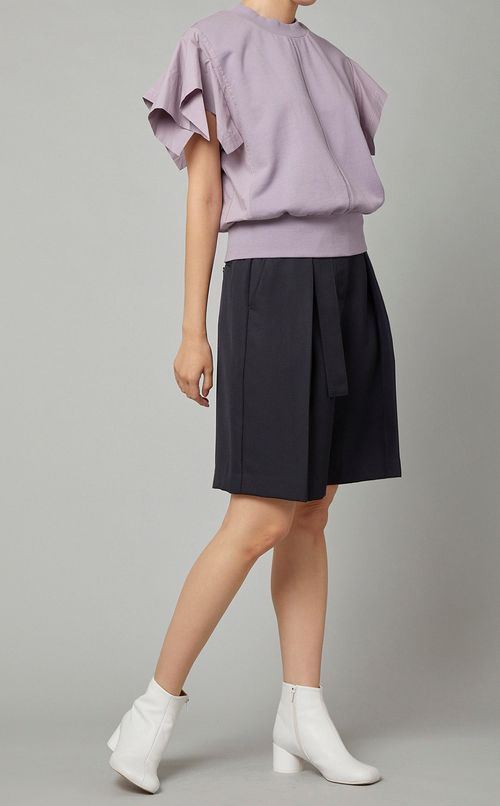 ベルト付タックショートパンツ