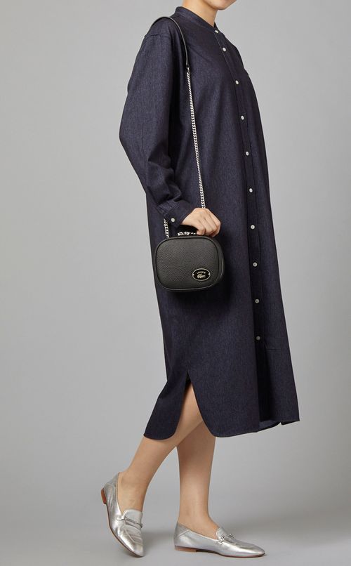 コットン混スリットワンピース