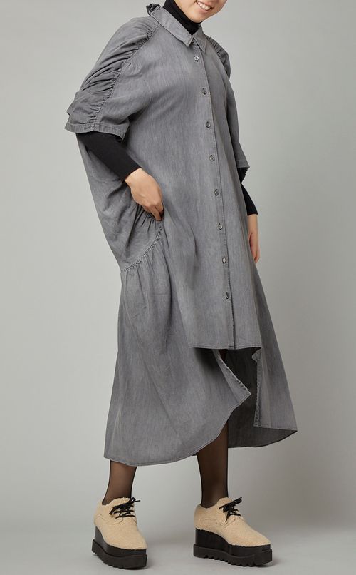 デニムコクーンドレス