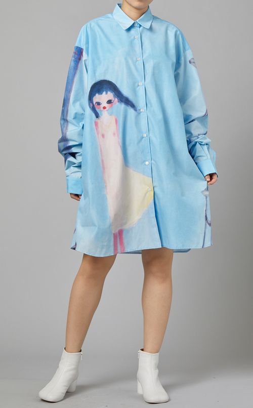 オーバーサイズプリントブラウス