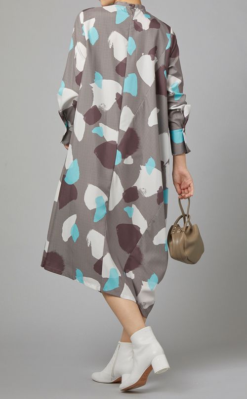 アシンメトリードレープワンピース